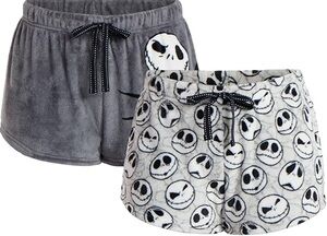 Disney Women's Nightmare Before Christmas Minky Sleep Shorts, 2 pk Jack, X-Large